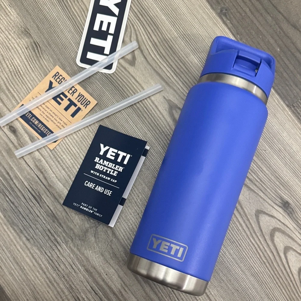 YETI Blue Rambler Bottle with Handle from Poshfest 2025 - Picture 6 of 7